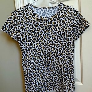 JCrew Leopard Print T-shirt, Size XS